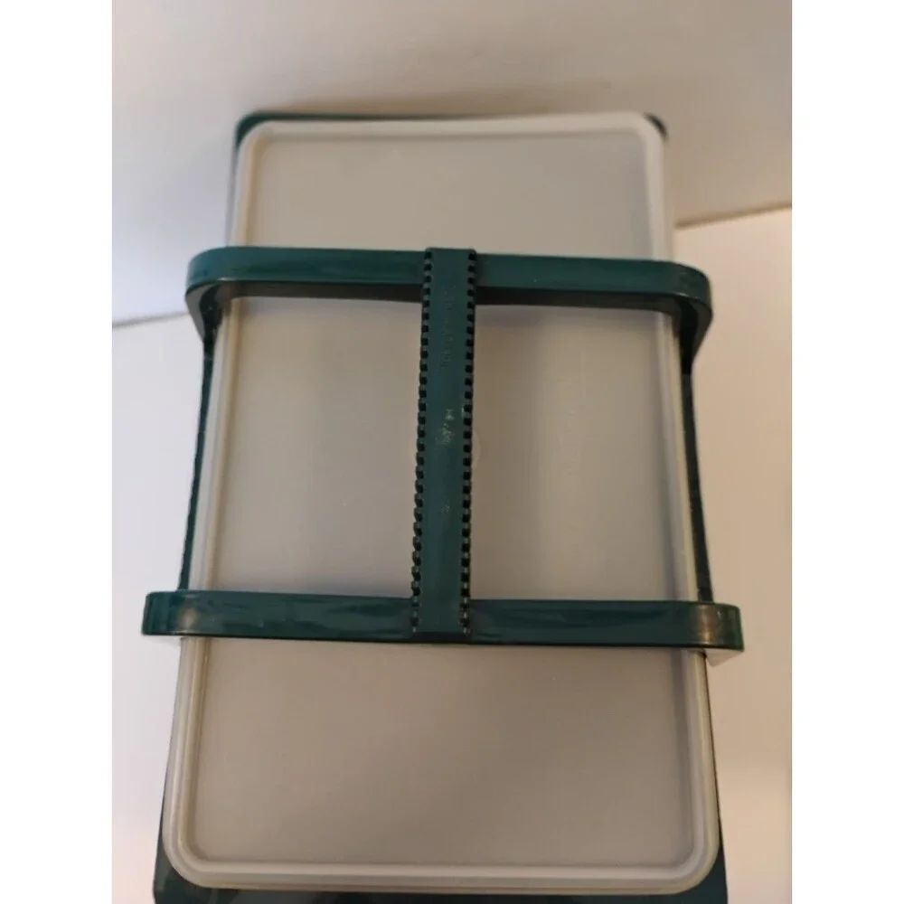 Vintage Tupperware Multistore Multi-Storage Box 5L Hunter Green Handle Lid